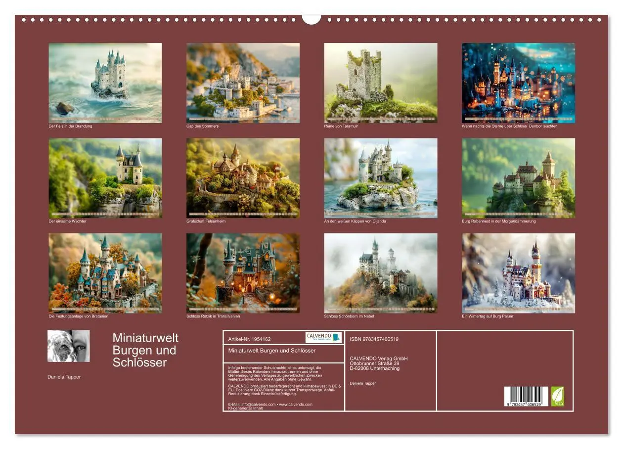 Bild: 9783457406519 | Miniaturwelt Burgen und Schlösser (Wandkalender 2026 DIN A2 quer),...
