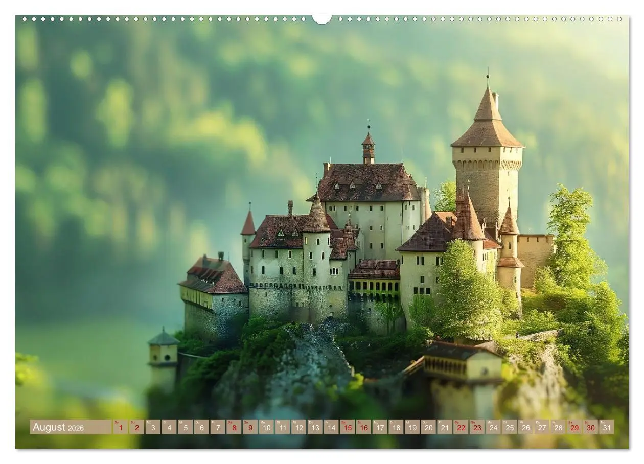 Bild: 9783457406519 | Miniaturwelt Burgen und Schlösser (Wandkalender 2026 DIN A2 quer),...