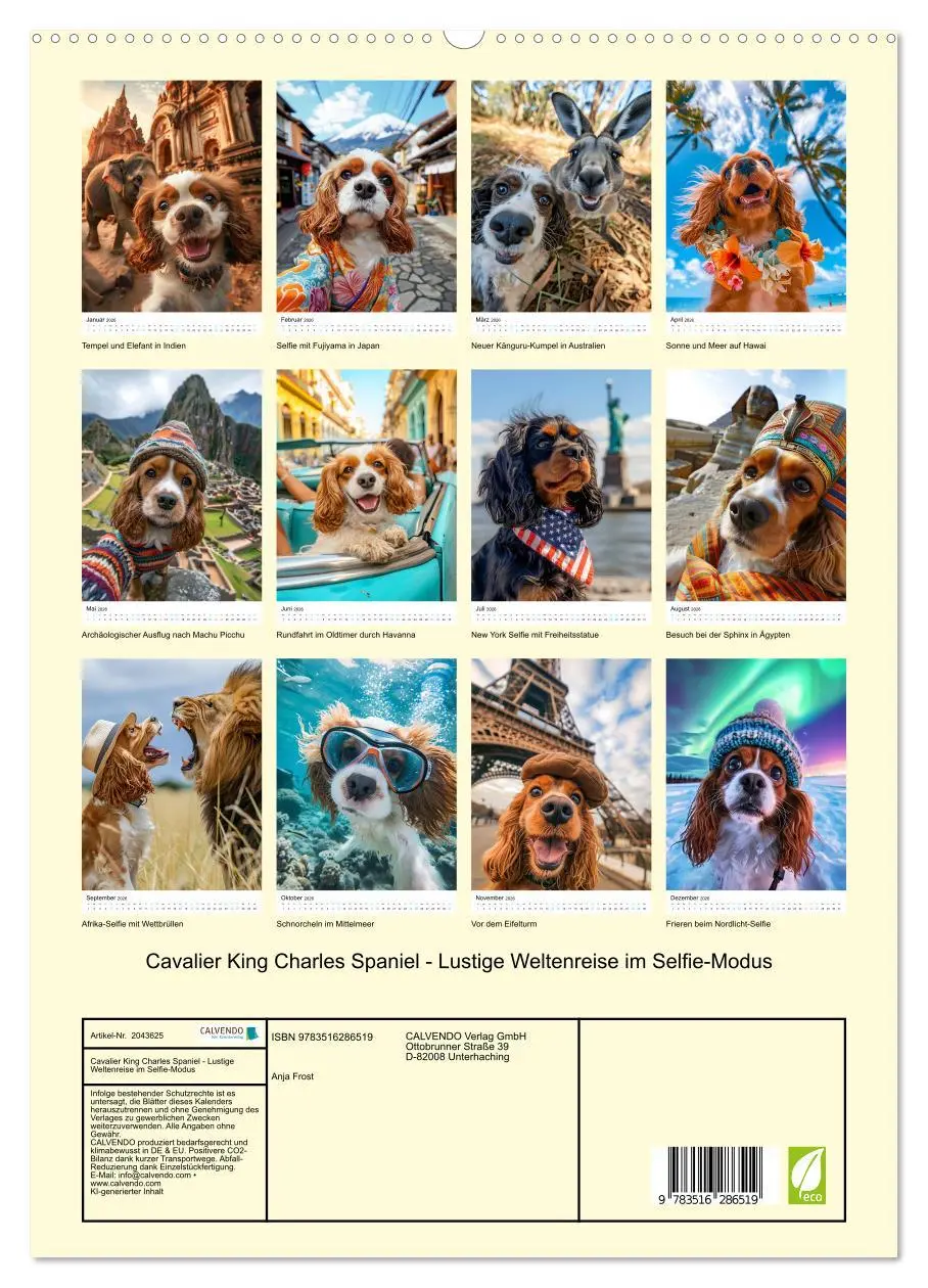 Bild: 9783516286519 | Cavalier King Charles Spaniel - Lustige Weltenreise im Selfie-Modus...