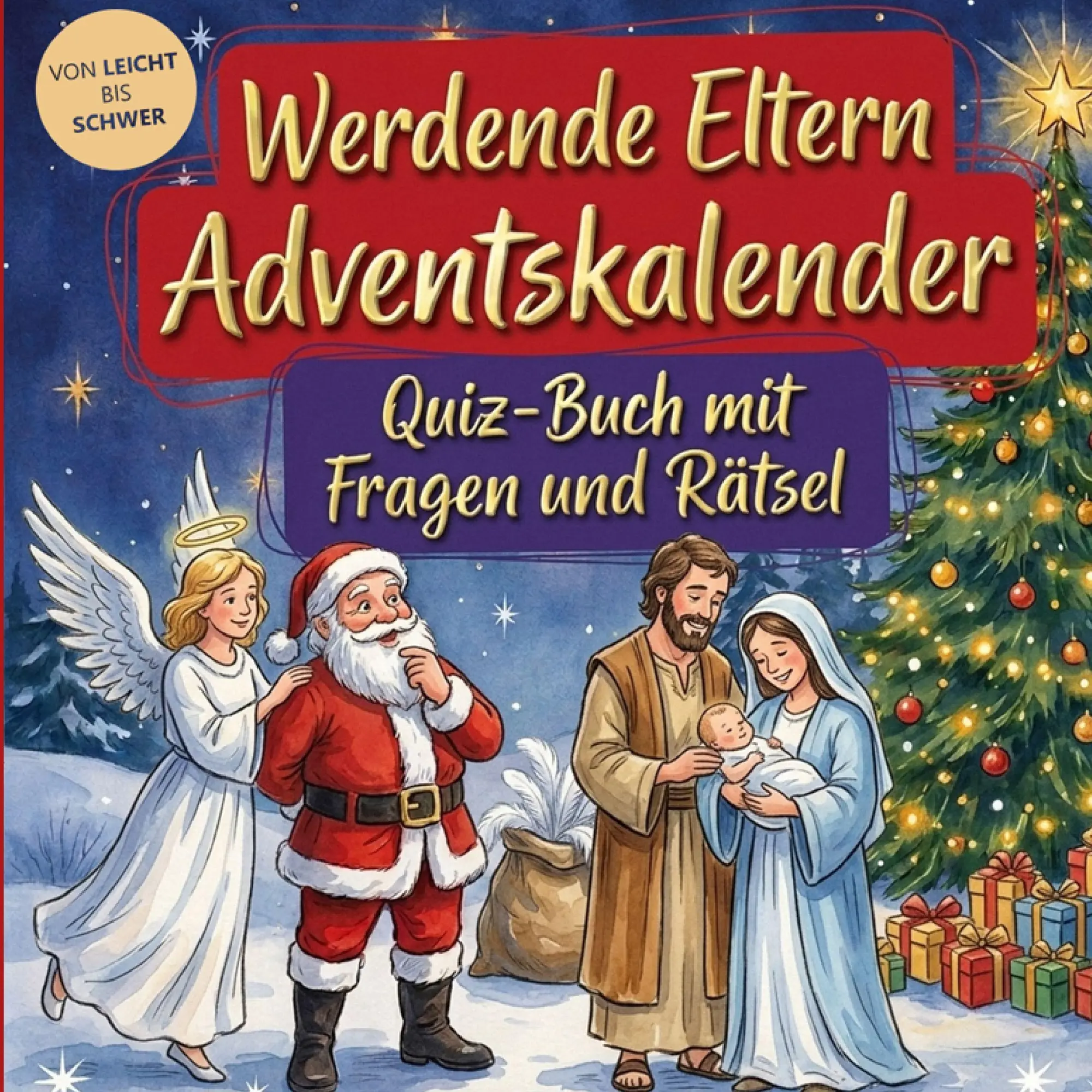 Cover: 9783693196519 | Werdende Eltern-Adventskalender: Quiz-Buch mit Fragen und Rätsel