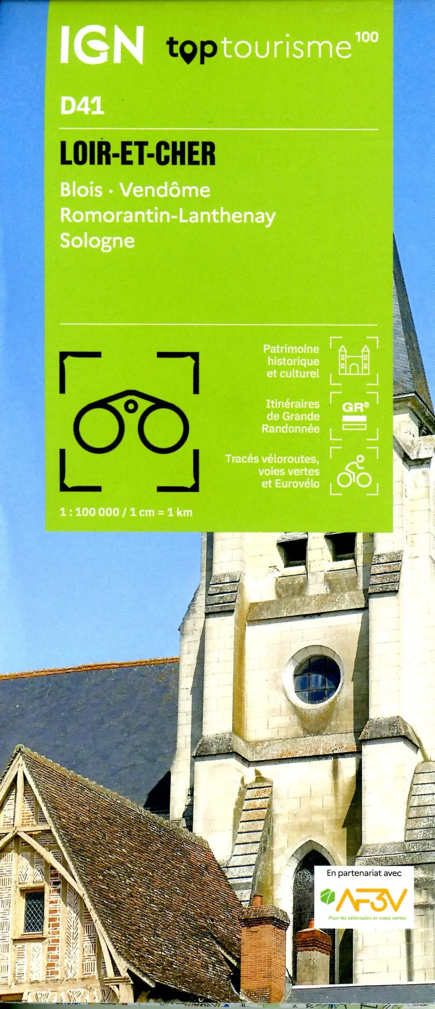Cover: 9782758556619 | Loir-et-Cher Blois | (Land-)Karte | IGN Top 100 départemental | 2025