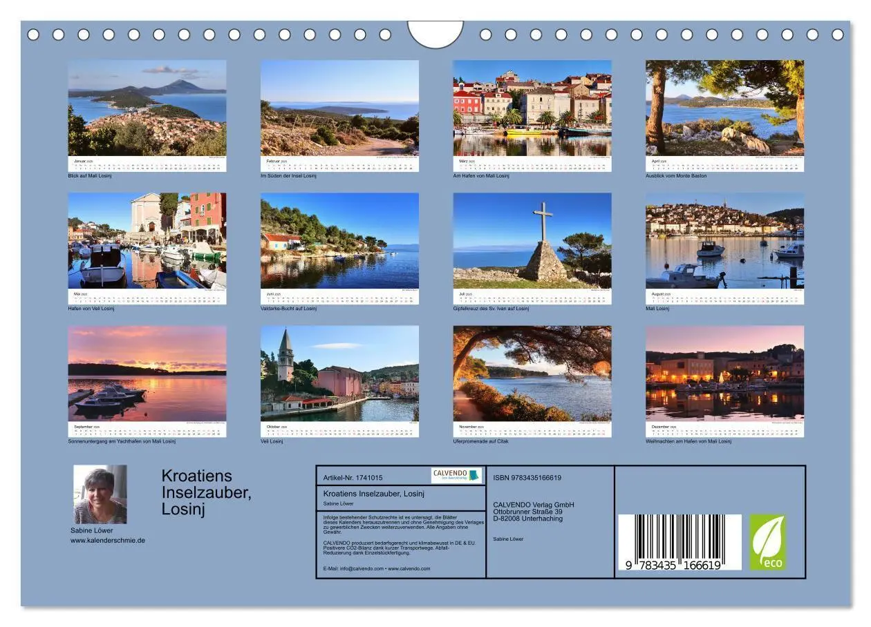 Bild: 9783435166619 | Kroatiens Inselzauber, Losinj (Wandkalender 2025 DIN A4 quer),...