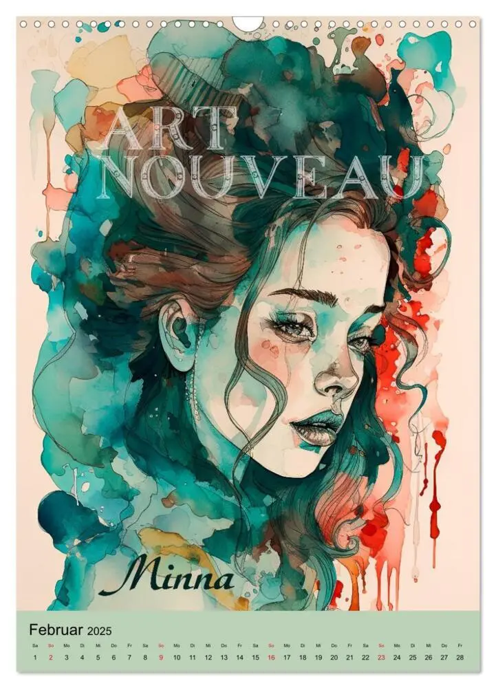 Bild: 9783435856619 | Art Nouveau - Galerie der Schönheiten (Wandkalender 2025 DIN A3...