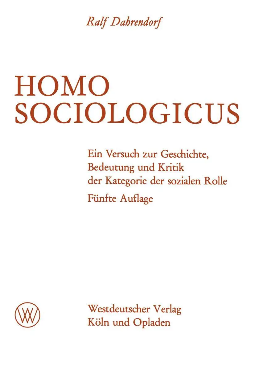 Cover: 9783663006619 | Homo Sociologicus | Ralf Dahrendorf | Taschenbuch | 92 S. | Deutsch