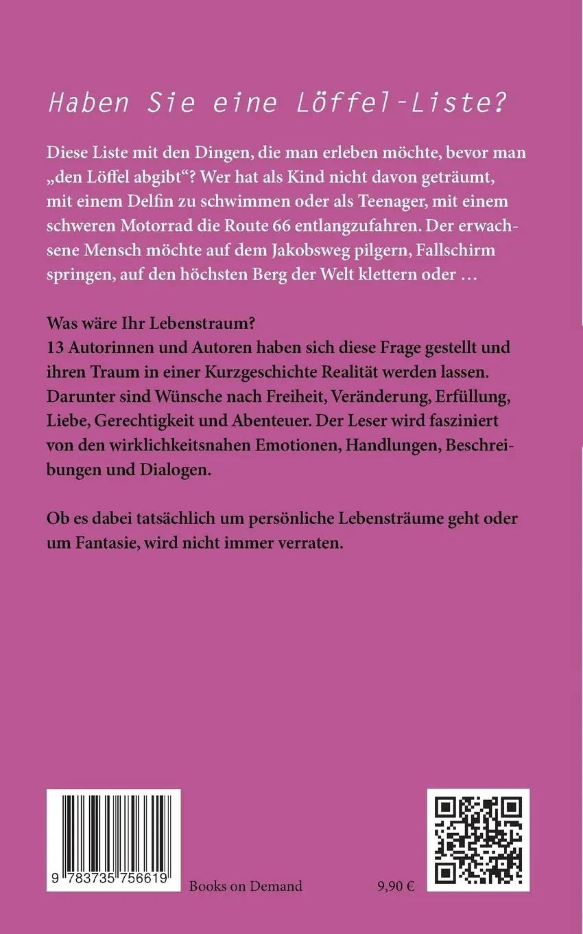 Rückseite: 9783735756619 | Die Löffel-Liste | 13 bunte Lebensträume | Manu Wirtz | Taschenbuch