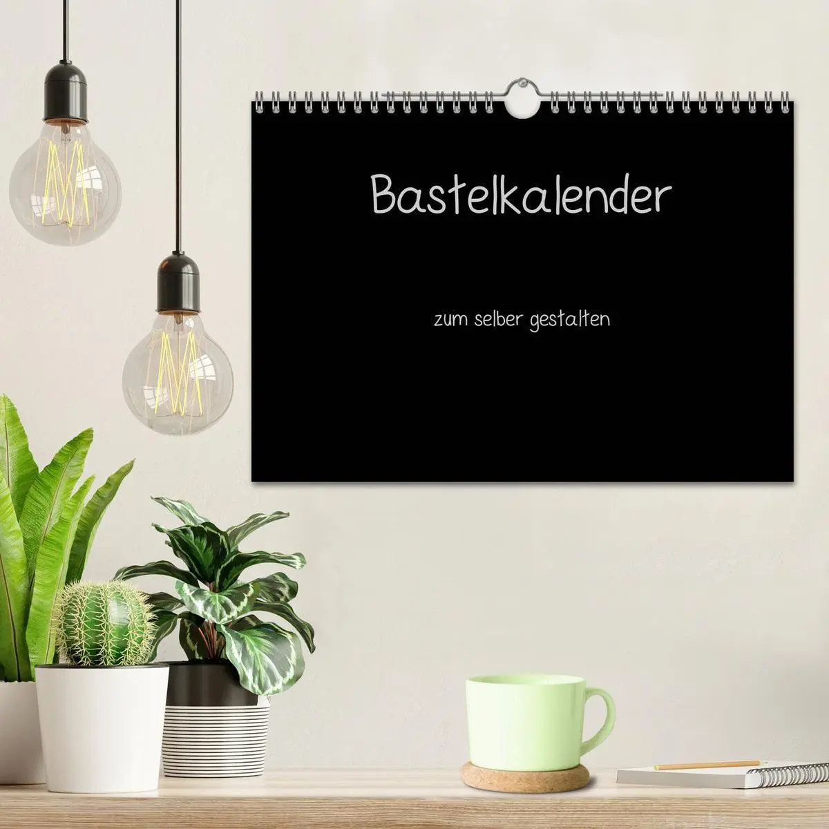 Bild: 9783594246719 | Bastelkalender - Schwarz (Wandkalender 2027 DIN A4 quer), CALVENDO...