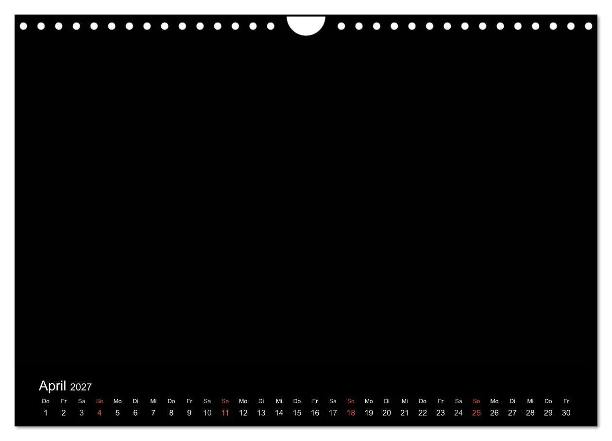 Bild: 9783594246719 | Bastelkalender - Schwarz (Wandkalender 2027 DIN A4 quer), CALVENDO...