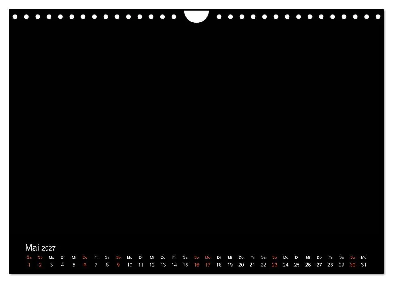 Bild: 9783594246719 | Bastelkalender - Schwarz (Wandkalender 2027 DIN A4 quer), CALVENDO...