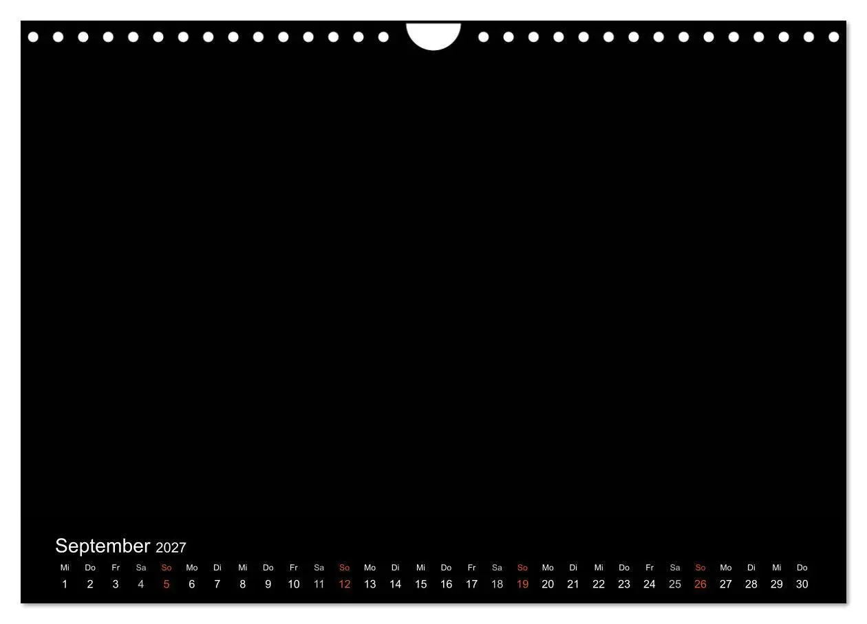 Bild: 9783594246719 | Bastelkalender - Schwarz (Wandkalender 2027 DIN A4 quer), CALVENDO...