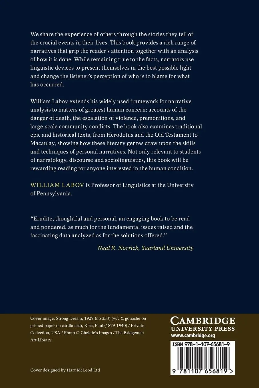 Rückseite: 9781107656819 | The Language of Life and Death | William Labov | Taschenbuch | 2013