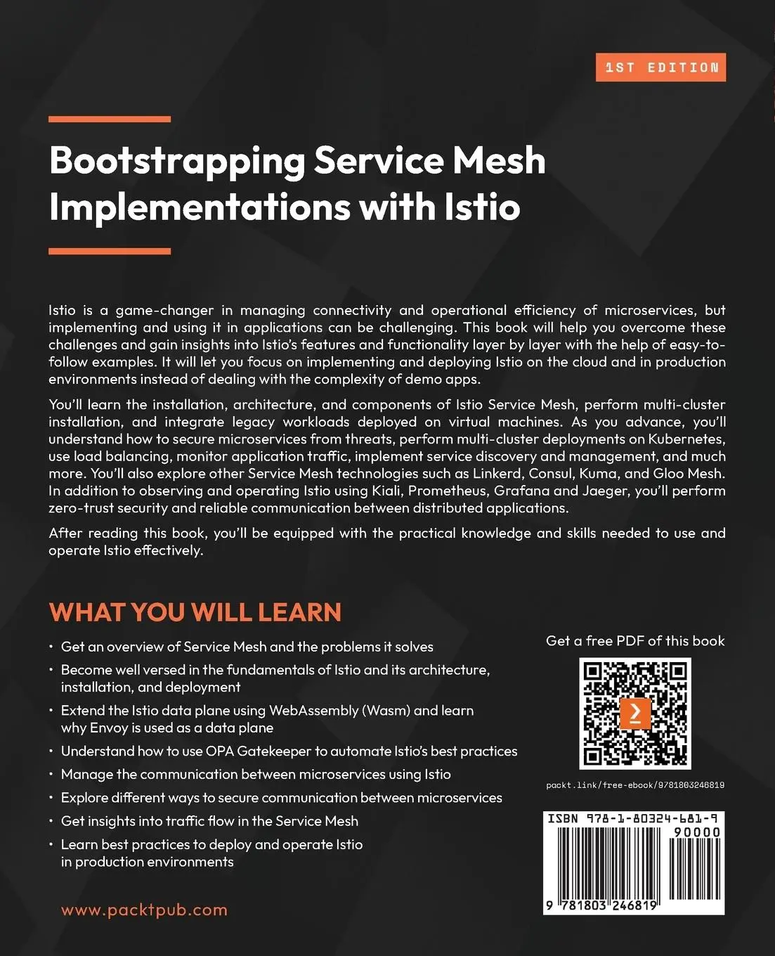 Rückseite: 9781803246819 | Bootstrapping Service Mesh Implementations with Istio | Anand Rai