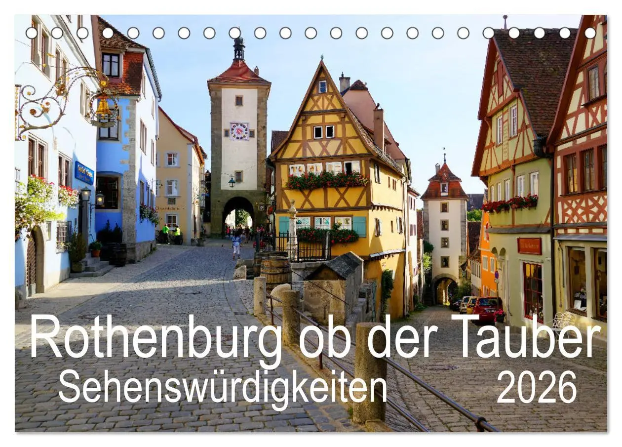Cover: 9783457616819 | Rothenburg ob der Tauber. Sehenswürdigkeiten. (Tischkalender 2026...