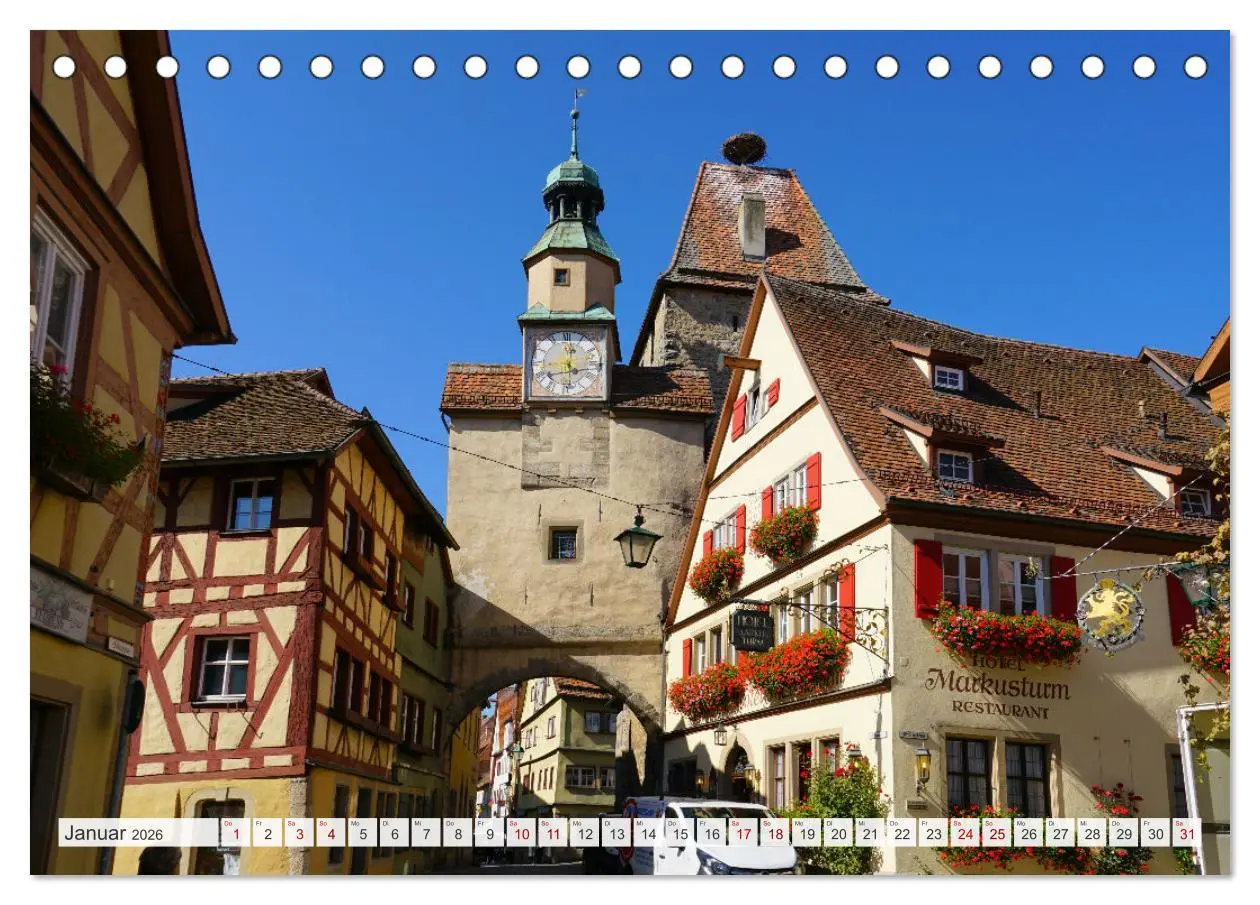 Bild: 9783457616819 | Rothenburg ob der Tauber. Sehenswürdigkeiten. (Tischkalender 2026...
