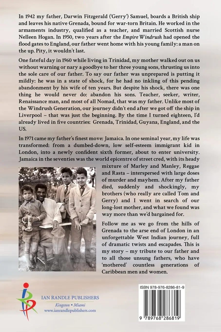 Rückseite: 9789768286819 | Song for My Father | A West Indian Journey | S Brian Samuel | Buch