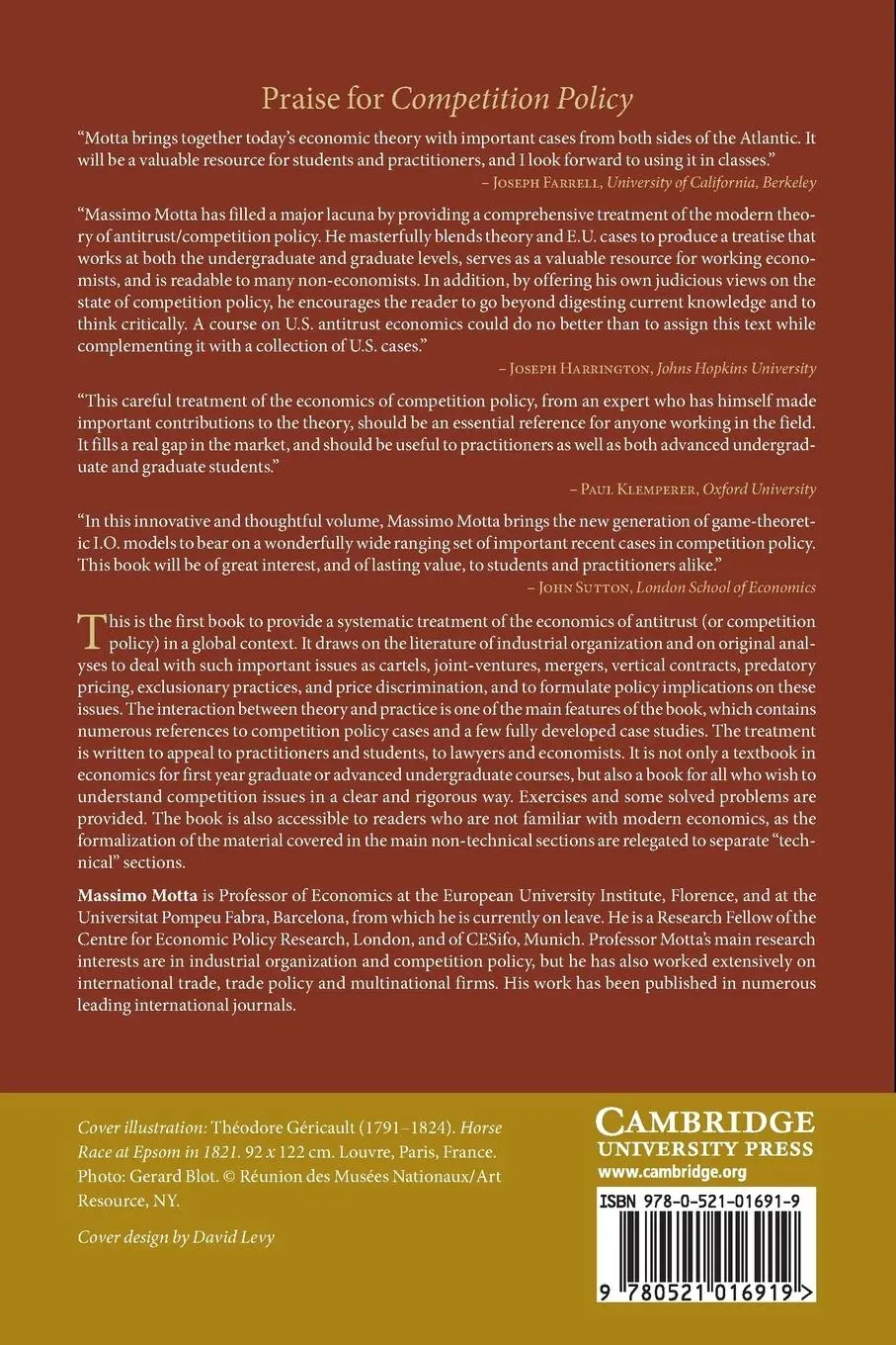 Rückseite: 9780521016919 | Competition Policy | Massimo Motta | Taschenbuch | Paperback | 2015
