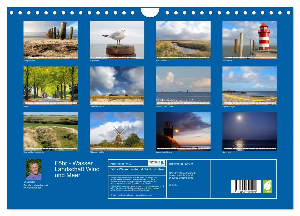Bild: 9783457606919 | Föhr - Wasser Landschaft Wind und Meer (Wandkalender 2026 DIN A4...