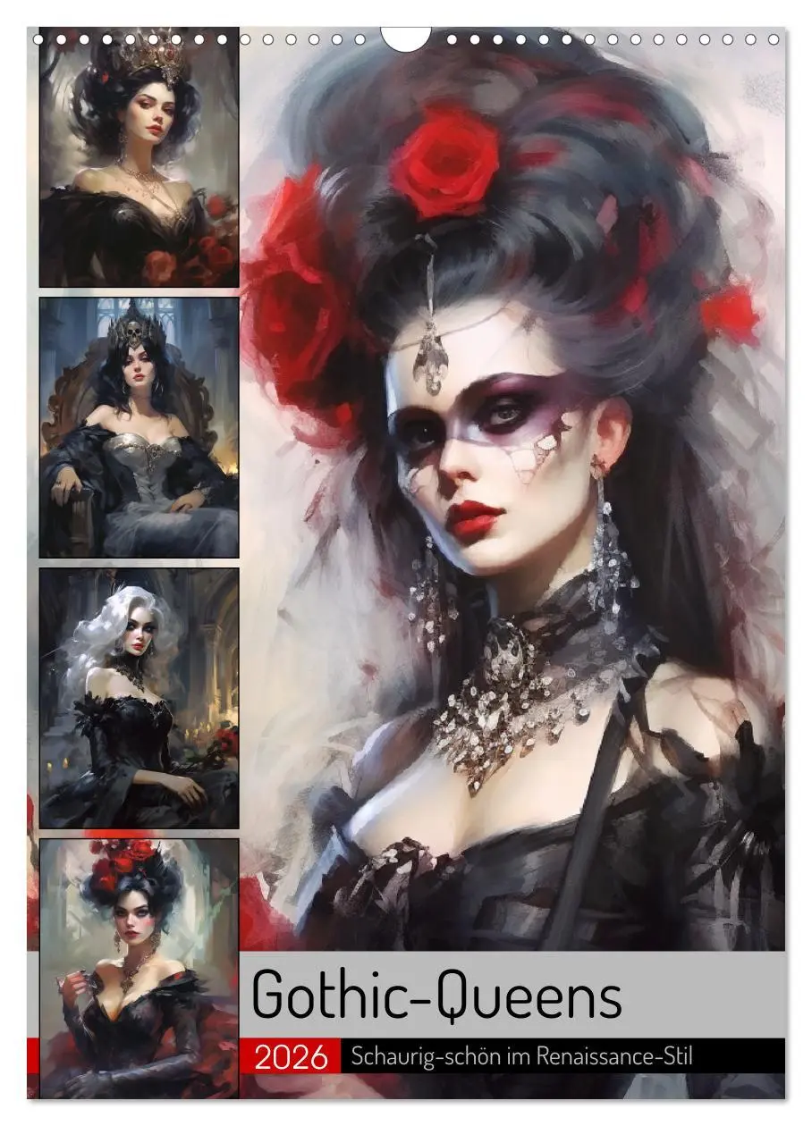 Cover: 9783516316919 | Gothic-Queens. Schaurig-schön im Renaissance-Stil (Wandkalender...