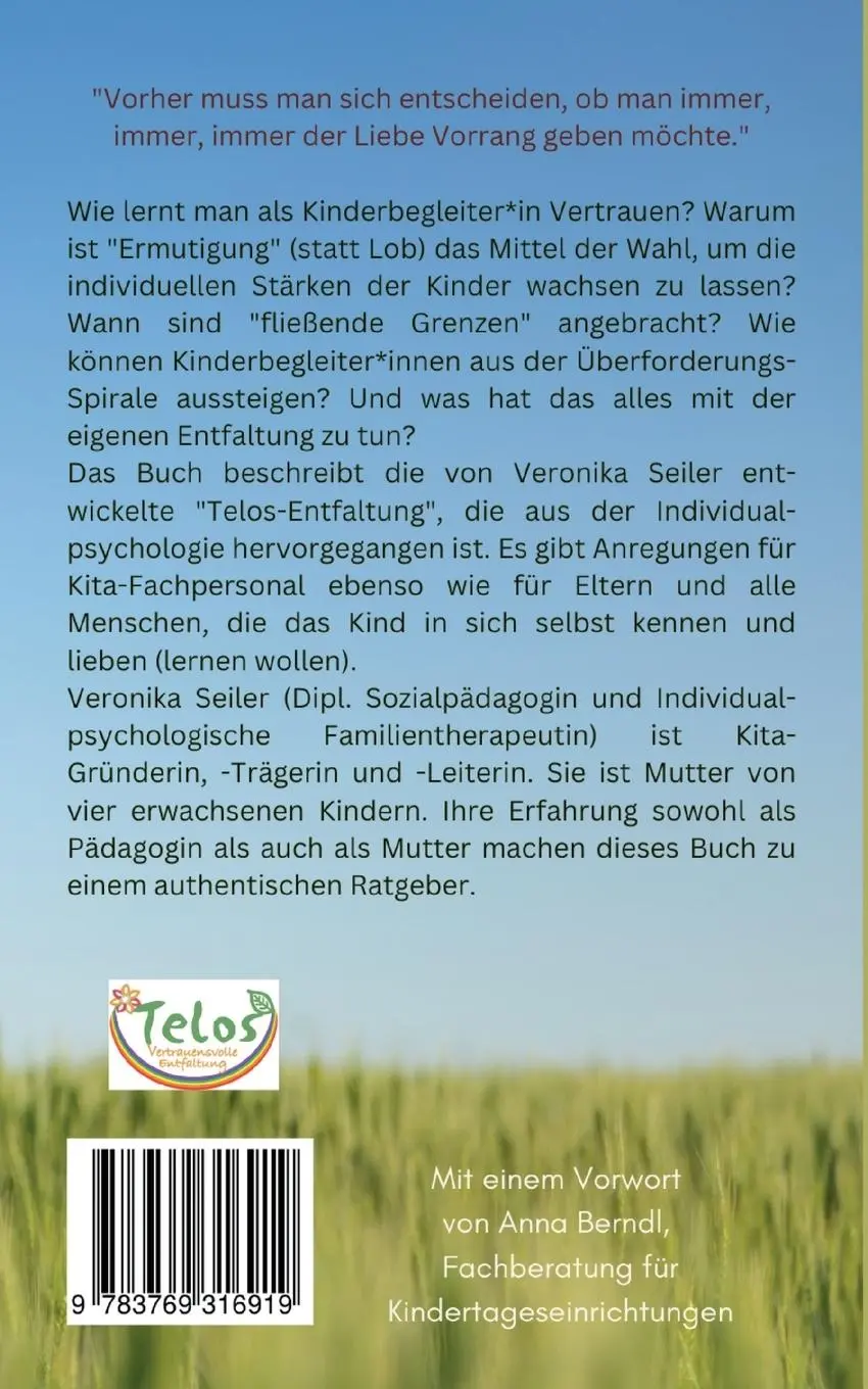 Rückseite: 9783769316919 | Kinder groß sehen und stark machen | Veronika Seiler | Taschenbuch