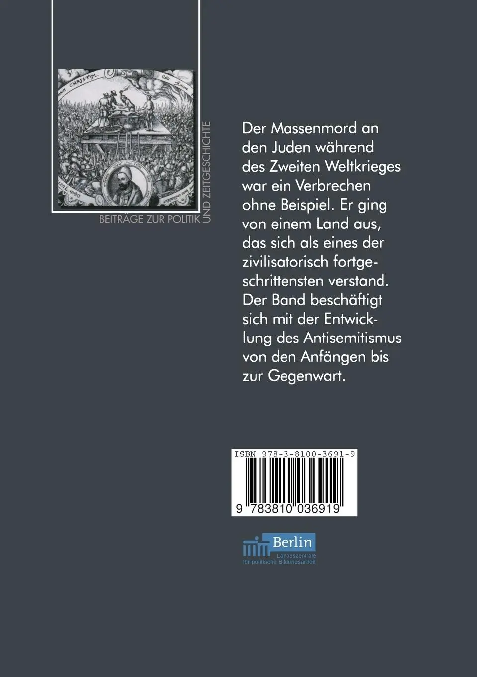 Rückseite: 9783810036919 | Antisemitismus in der deutschen Geschichte | Armin Pfahl-Traughber