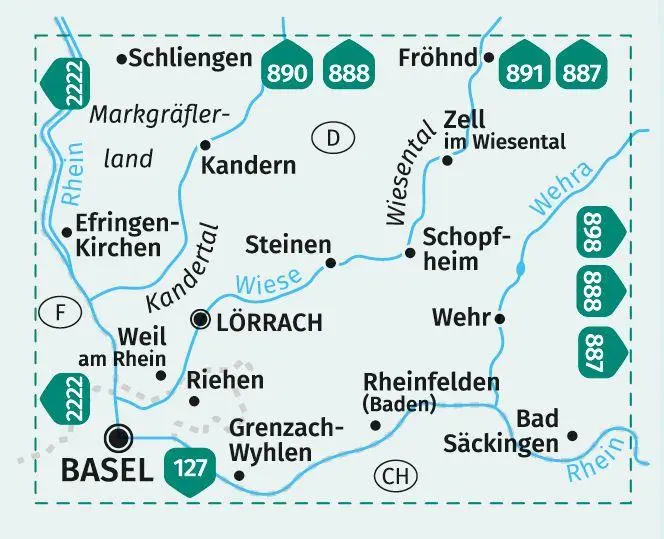 Bild: 9783991216919 | KOMPASS Wanderkarte 897 Wiesental, Kandertal, Südliches...