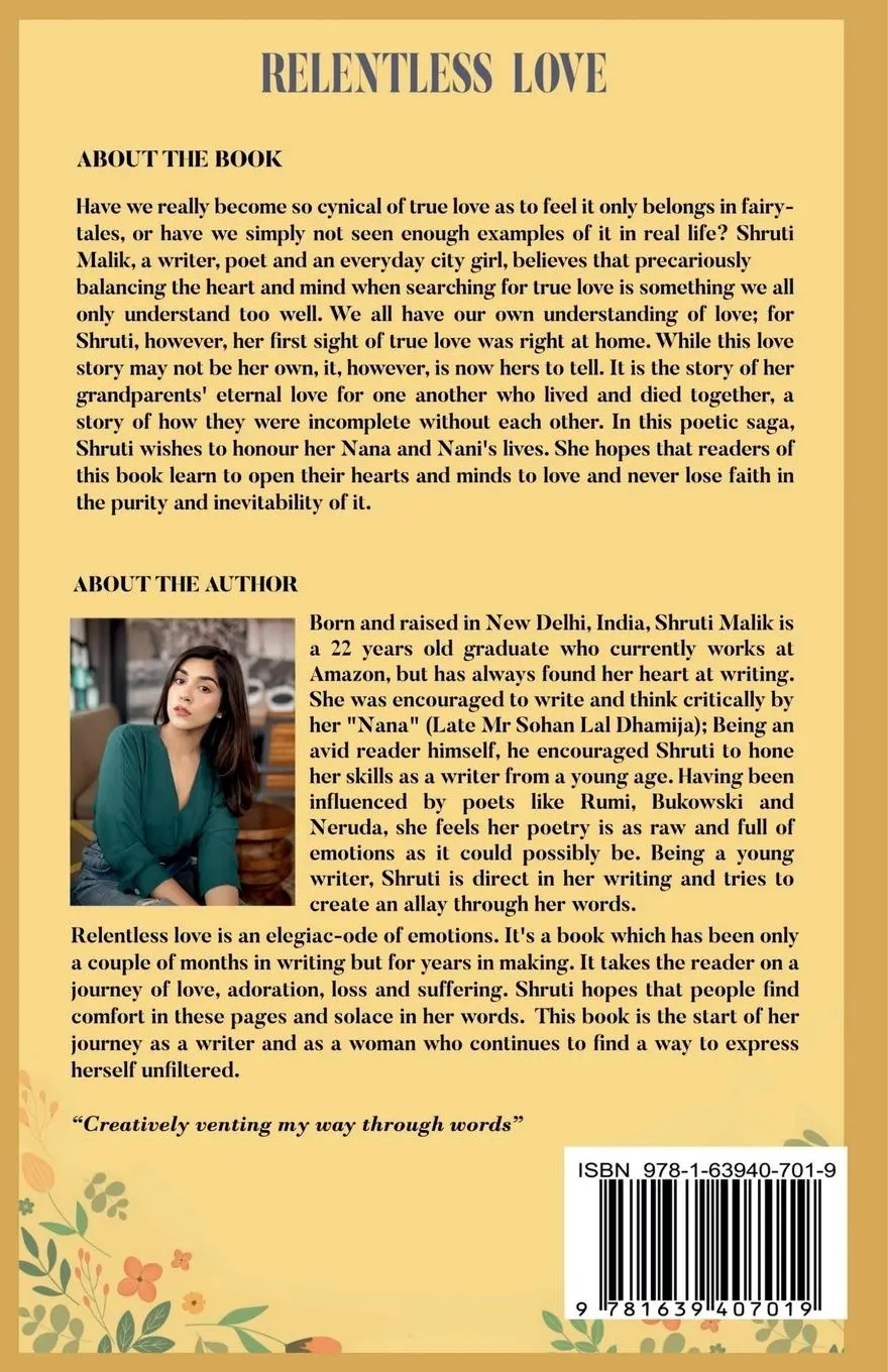 Rückseite: 9781639407019 | Relentless Love | Shruti Malik | Taschenbuch | Kartoniert / Broschiert