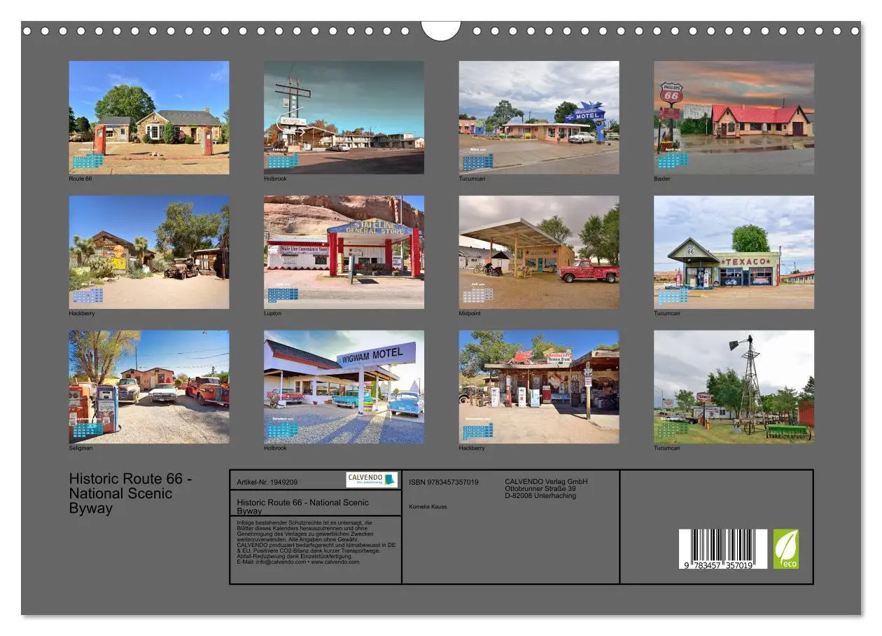 Bild: 9783457357019 | Historic Route 66 - National Scenic Byway (Wandkalender 2026 DIN A3...