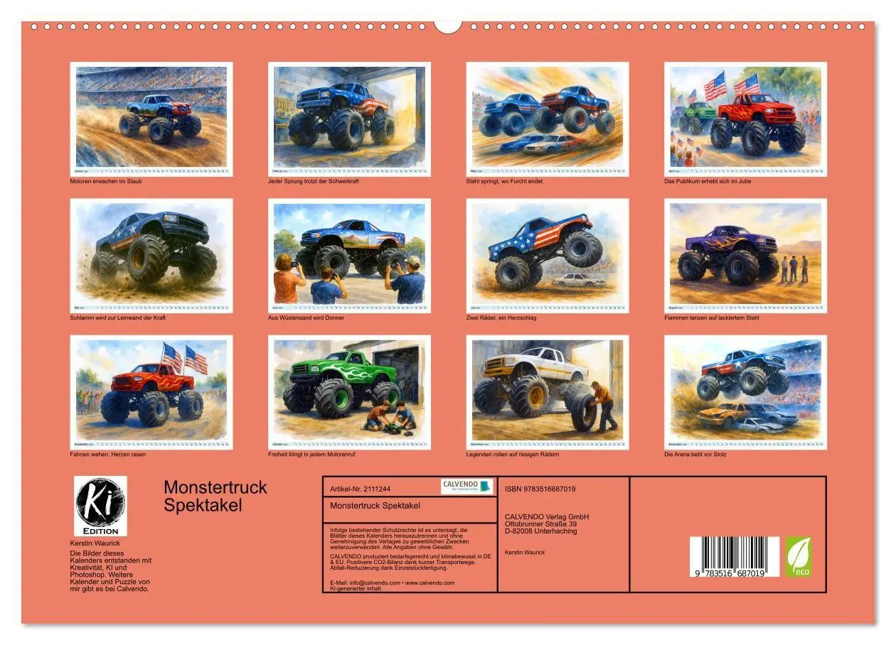 Bild: 9783516687019 | Monstertruck Spektakel (hochwertiger Premium Wandkalender 2026 DIN...
