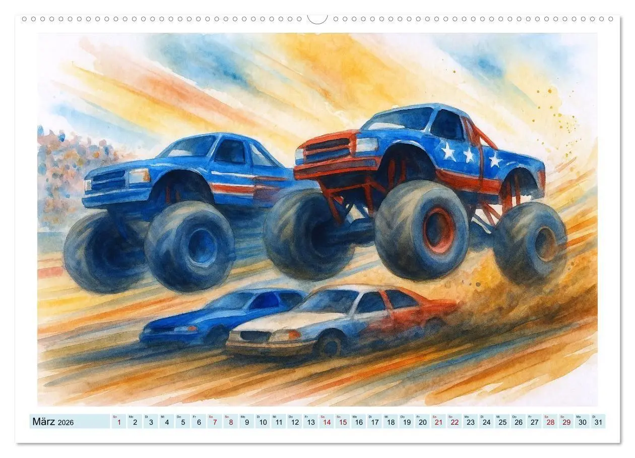 Bild: 9783516687019 | Monstertruck Spektakel (hochwertiger Premium Wandkalender 2026 DIN...