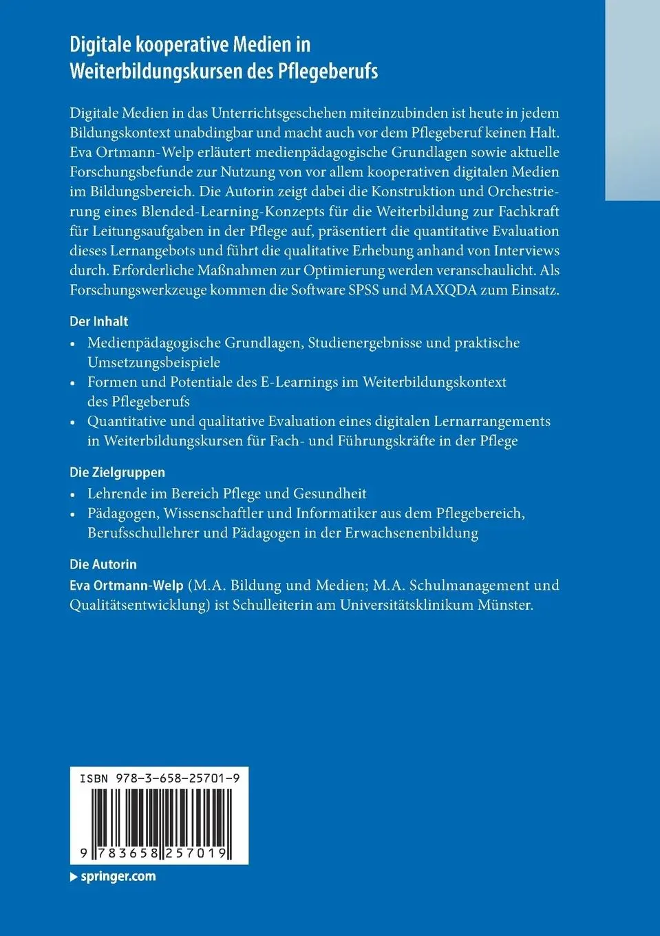 Rückseite: 9783658257019 | Digitale kooperative Medien in Weiterbildungskursen des Pflegeberufs