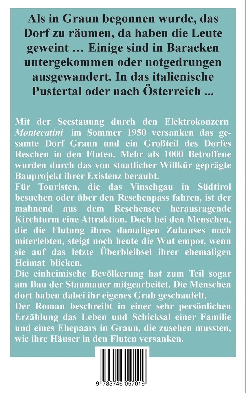 Rückseite: 9783746057019 | Reschensee | Geflutet mit Tränen | Hans G. Hirsch | Taschenbuch | 2023