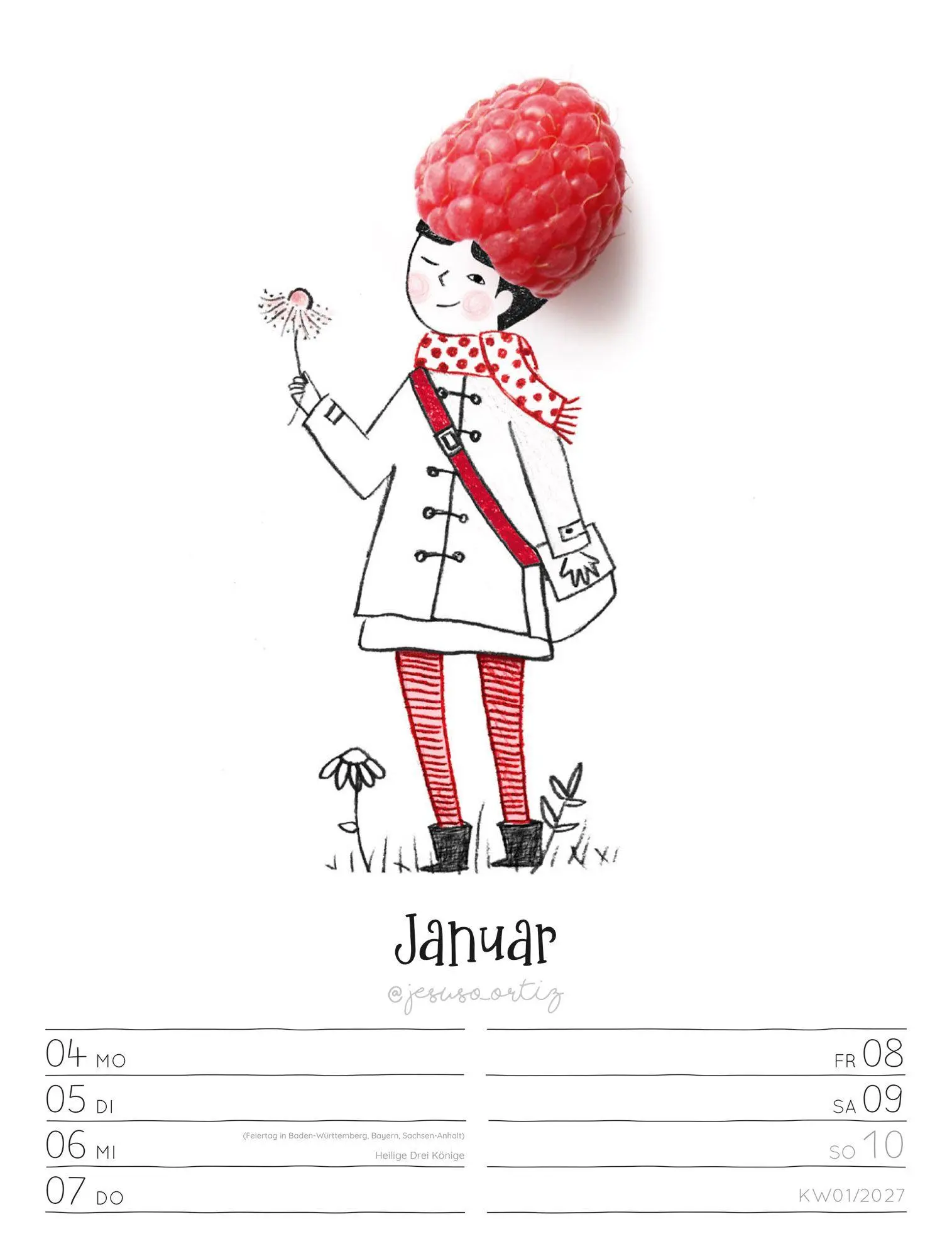 Bild: 9783838437019 | Little Dreams Wochenplaner Kalender 2027 | Jesuso Ortiz (u. a.) | 2027