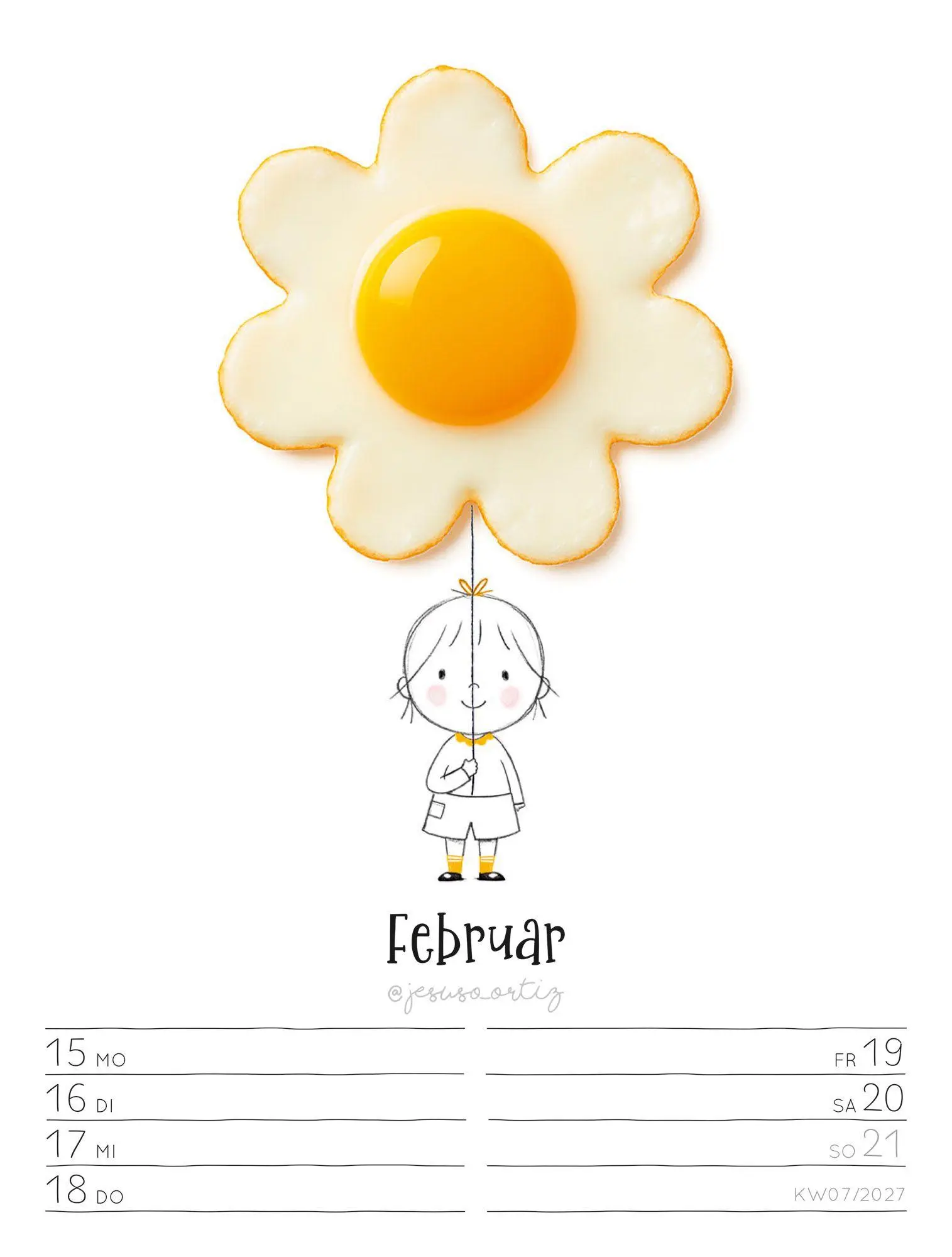 Bild: 9783838437019 | Little Dreams Wochenplaner Kalender 2027 | Jesuso Ortiz (u. a.) | 2027