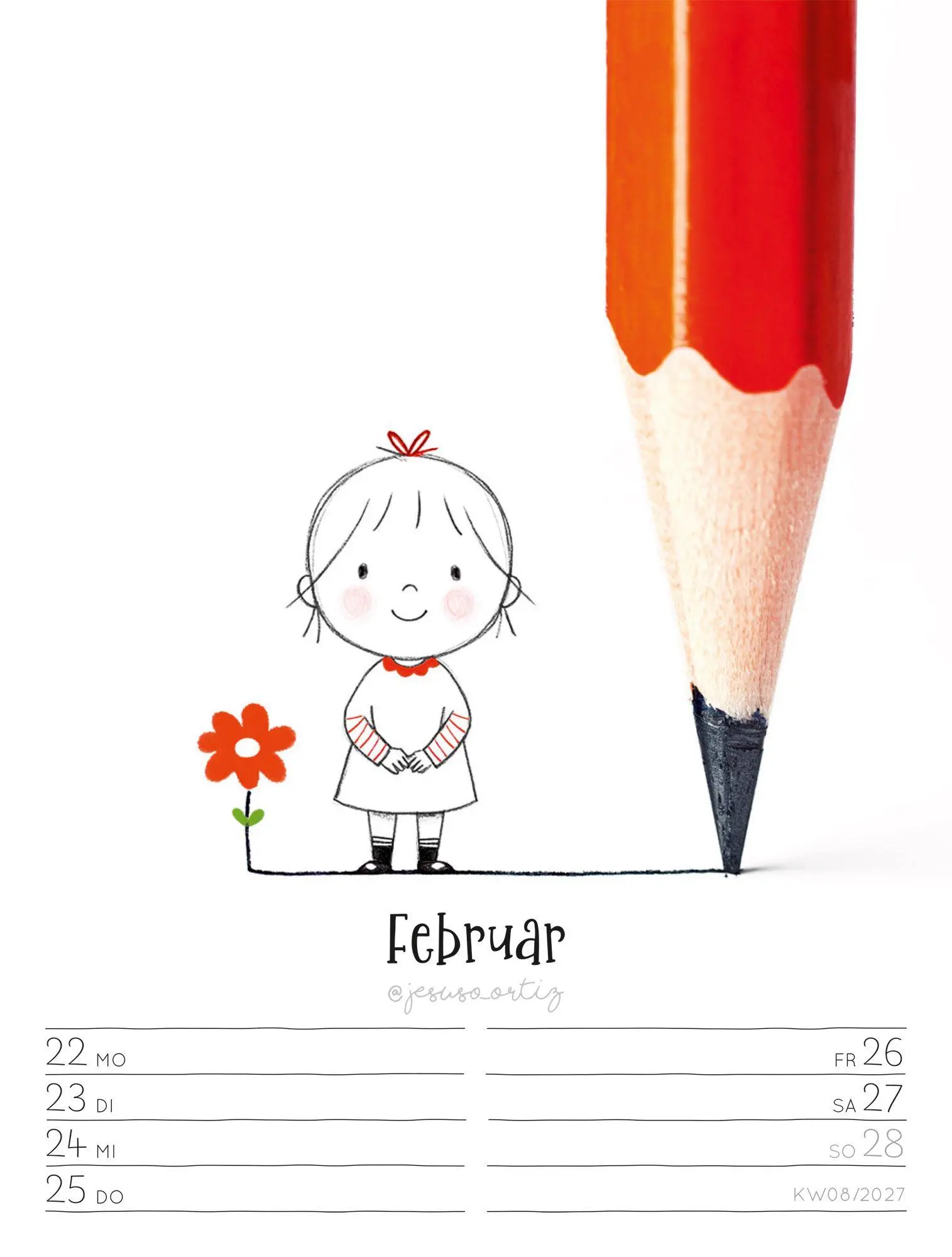 Bild: 9783838437019 | Little Dreams Wochenplaner Kalender 2027 | Jesuso Ortiz (u. a.) | 2027