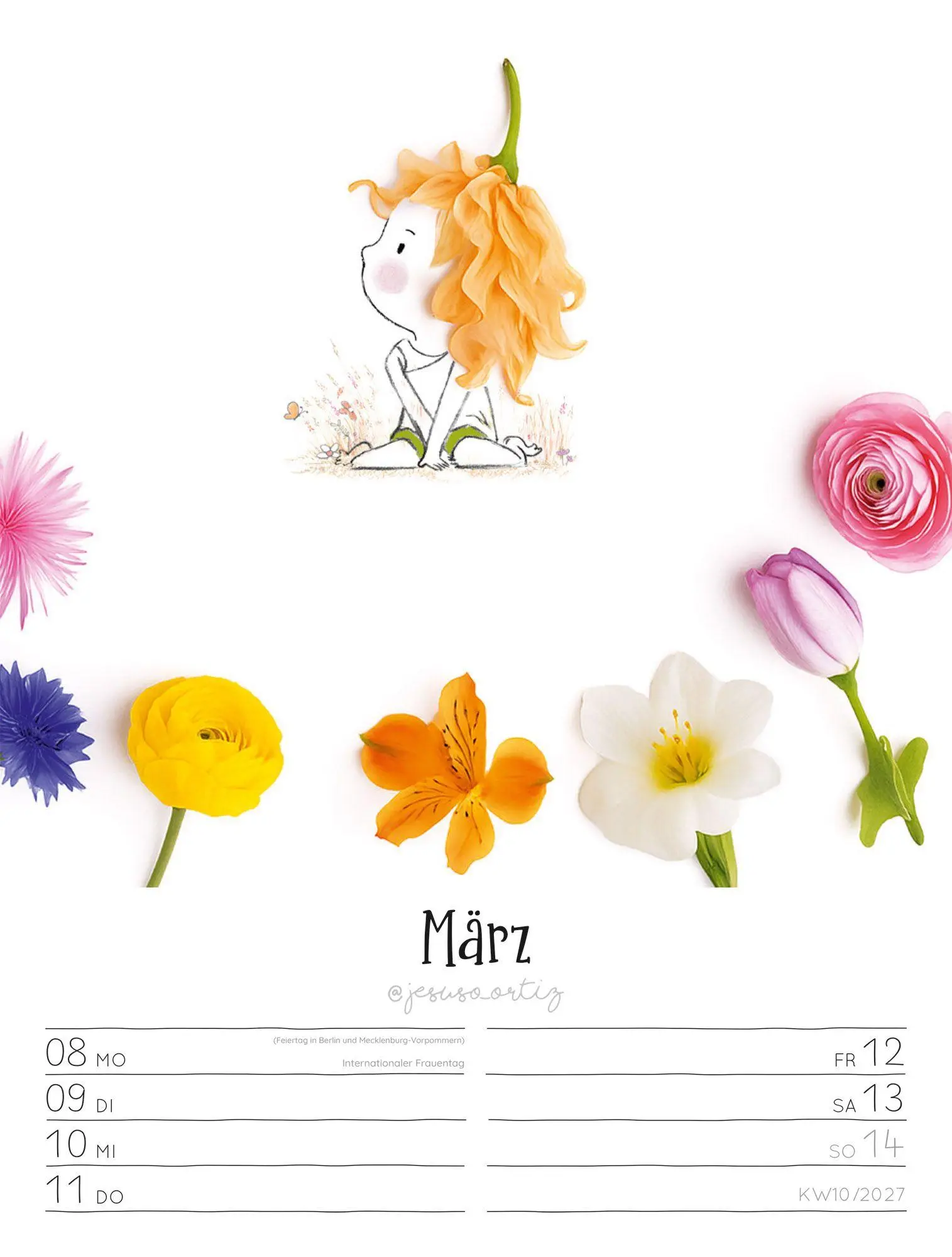 Bild: 9783838437019 | Little Dreams Wochenplaner Kalender 2027 | Jesuso Ortiz (u. a.) | 2027
