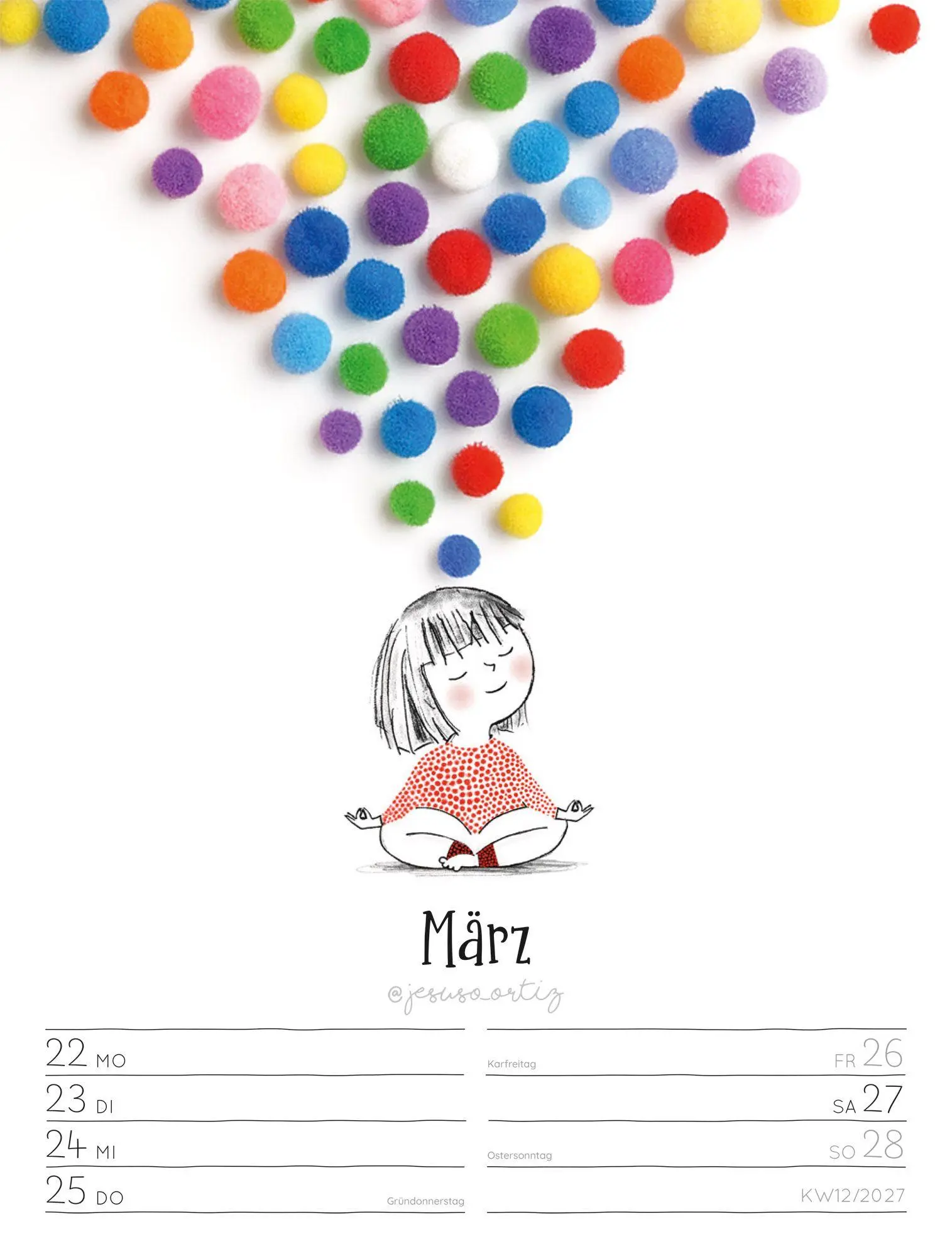 Bild: 9783838437019 | Little Dreams Wochenplaner Kalender 2027 | Jesuso Ortiz (u. a.) | 2027