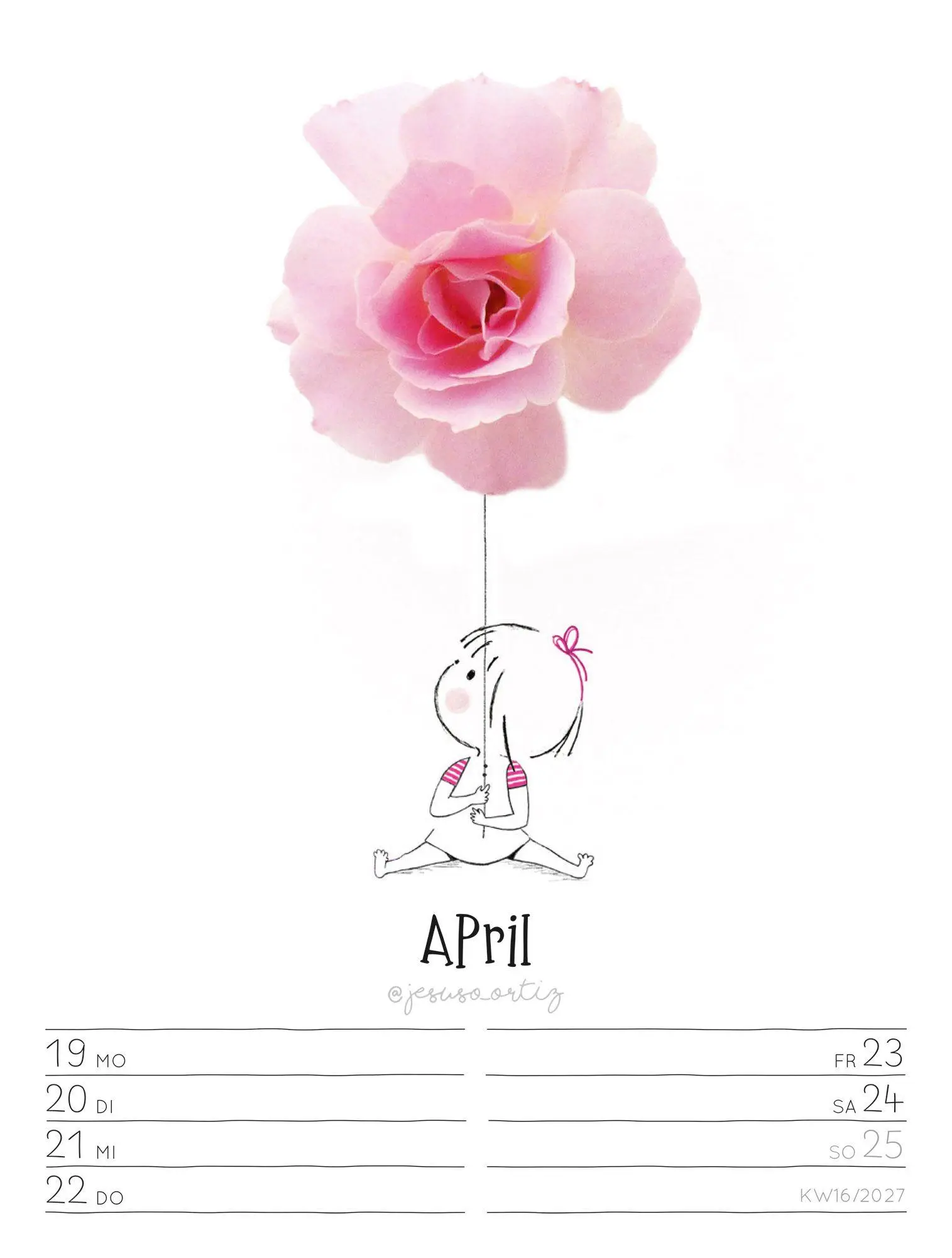 Bild: 9783838437019 | Little Dreams Wochenplaner Kalender 2027 | Jesuso Ortiz (u. a.) | 2027