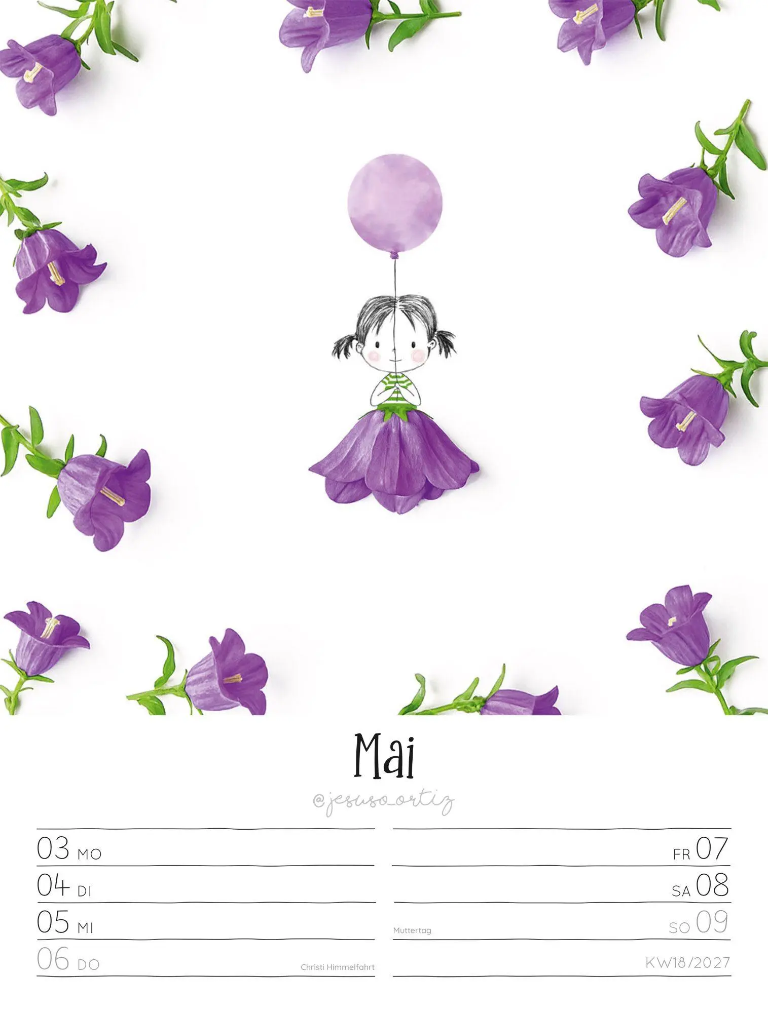 Bild: 9783838437019 | Little Dreams Wochenplaner Kalender 2027 | Jesuso Ortiz (u. a.) | 2027