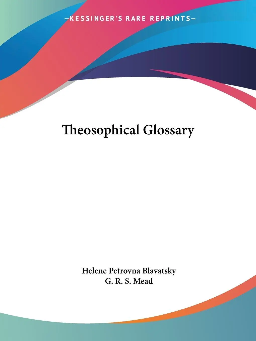 Cover: 9780766147119 | Theosophical Glossary | Helene Petrovna Blavatsky | Taschenbuch | 2003