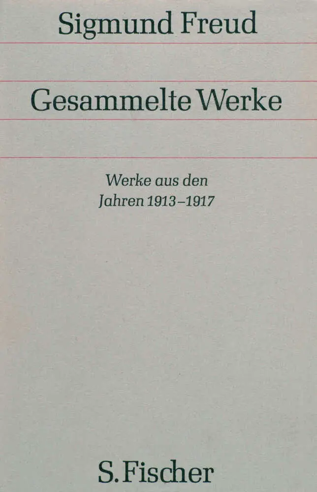 Cover: 9783100227119 | Werke aus den Jahren 1913-1917 | Sigmund Freud | Buch | 490 S. | 2001