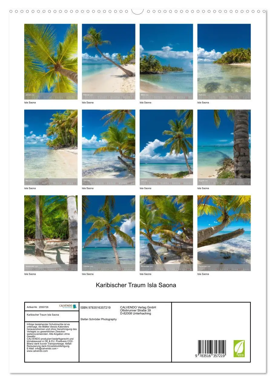 Bild: 9783516357219 | Karibischer Traum Isla Saona (hochwertiger Premium Wandkalender...