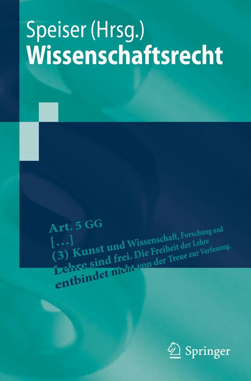 Cover: 9783662647219 | Wissenschaftsrecht | Guido Speiser | Taschenbuch | XI | Deutsch | 2022