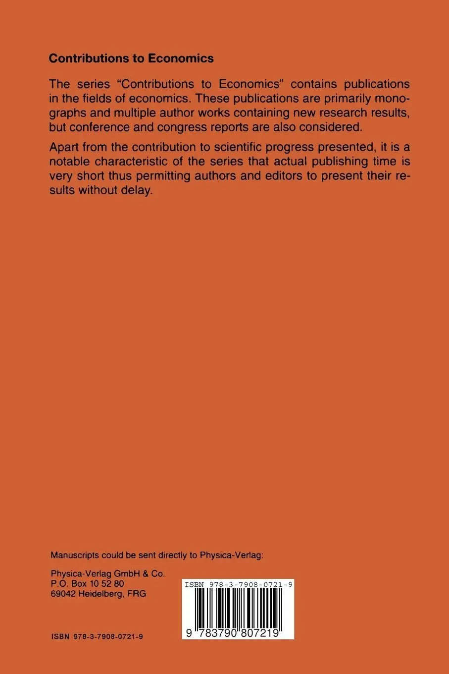 Rückseite: 9783790807219 | Economies in Transition | Wladyslaw Welfe (u. a.) | Taschenbuch | x