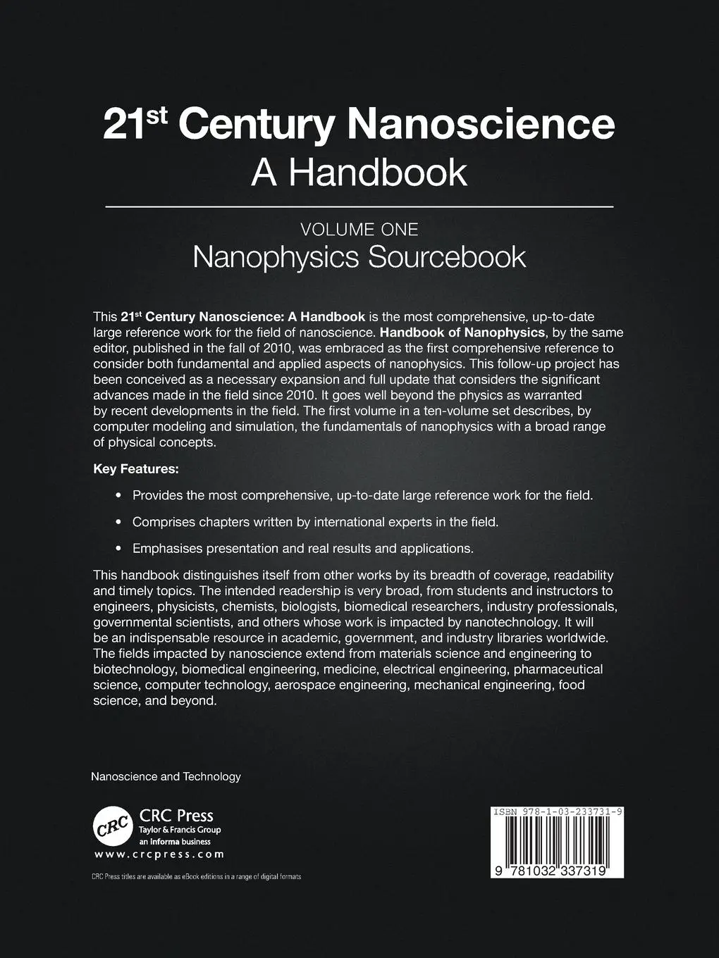 Rückseite: 9781032337319 | 21st Century Nanoscience - A Handbook | Klaus D. Sattler | Taschenbuch