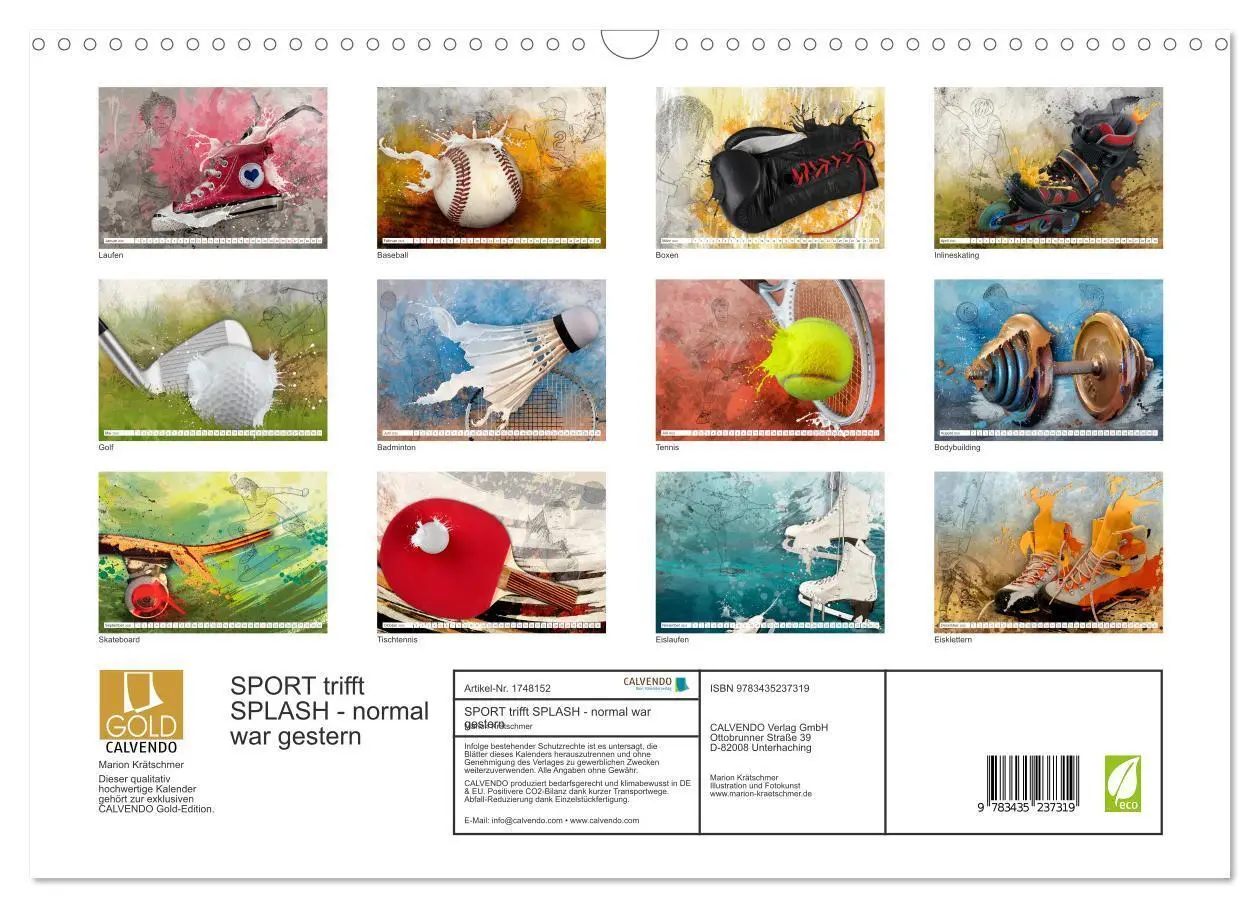Bild: 9783435237319 | SPORT trifft SPLASH - normal war gestern (Wandkalender 2025 DIN A3...