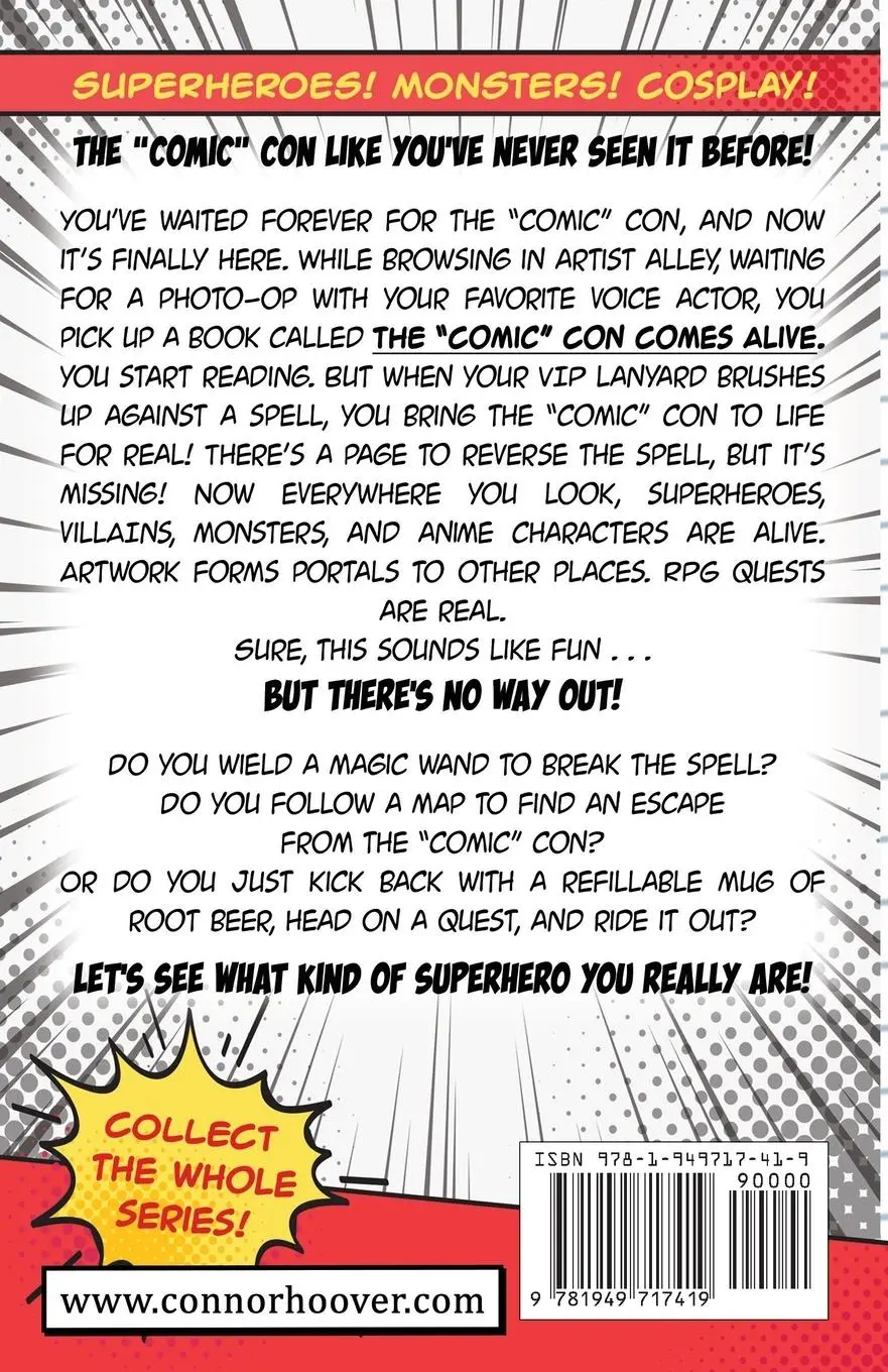 Rückseite: 9781949717419 | Pick Your Own Quest | The "Comic" Con Comes Alive | Connor Hoover
