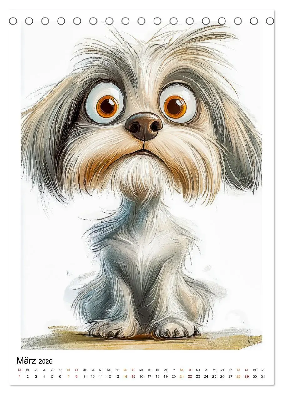 Bild: 9783457247419 | Hunde mit Humor (Tischkalender 2026 DIN A5 hoch), CALVENDO...