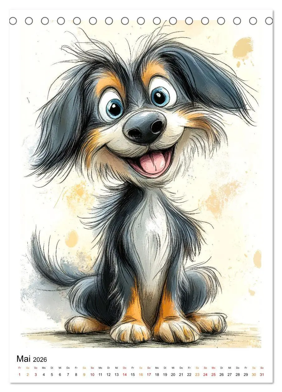 Bild: 9783457247419 | Hunde mit Humor (Tischkalender 2026 DIN A5 hoch), CALVENDO...