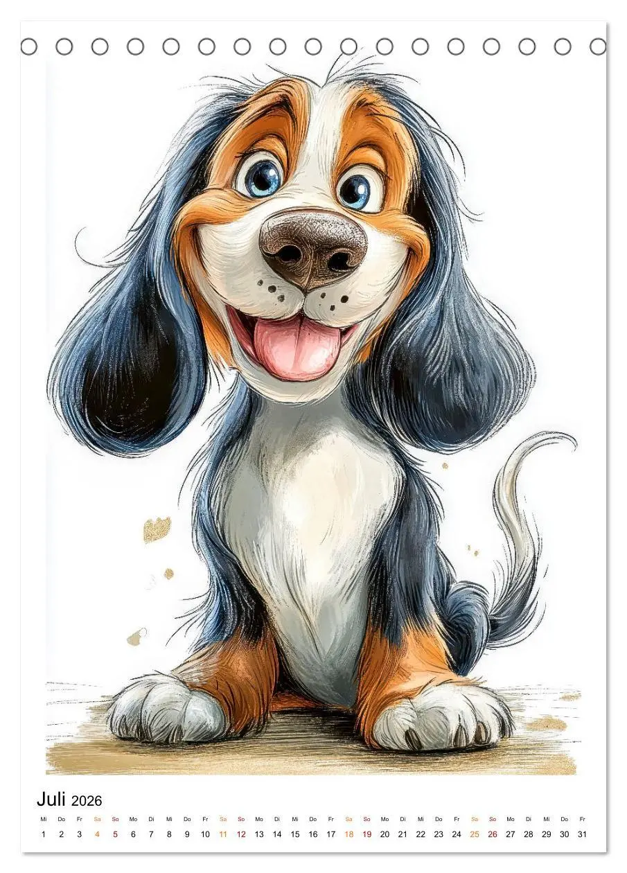 Bild: 9783457247419 | Hunde mit Humor (Tischkalender 2026 DIN A5 hoch), CALVENDO...