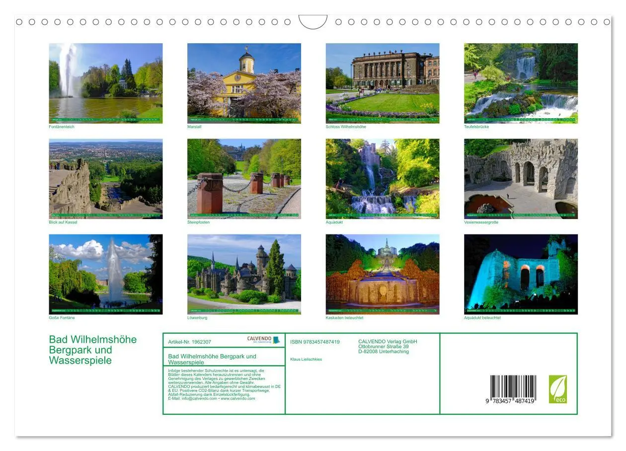 Bild: 9783457487419 | Bad Wilhelmshöhe Bergpark und Wasserspiele (Wandkalender 2026 DIN...