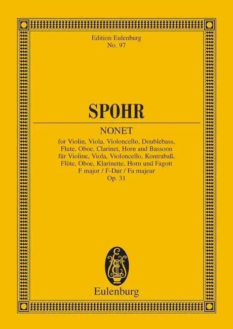 Cover: 9783795767419 | Nonetto Fa Op. 31 | Ludwig Spohr | Taschenbuch | Studienpartitur